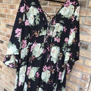 Maurices plus size 3x dress floral print EUC